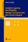 Image for Analytic Capacity, Rectifiability, Menger Curvature and Cauchy Integral
