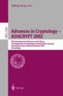 Image for Advances in Cryptology - ASIACRYPT 2002