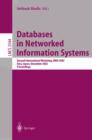 Image for Databases in networked information systems  : second international workshop, DNIS 2002, Aizu, Japan, December 16-18, 2002