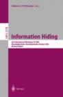 Image for Information Hiding : 5th International Workshop, IH 2002, Noordwijkerhout, The Netherlands, October 7-9, 2002, Revised Papers
