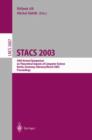 Image for STACS 2003