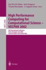 Image for High Performance Computing for Computational Science - VECPAR 2002