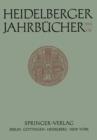 Image for Heidelberger Jahrbucher