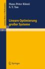 Image for Lineare Optimierung großer Systeme