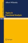 Image for Topics in Functional Analysis