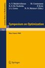 Image for Symposium on Optimization : Held in Nice, June 29th-July 5th, 1969