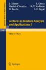 Image for Lectures in Modern Analysis and Applications II