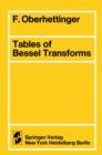 Image for Tables of Bessel Transforms