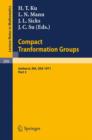 Image for Proceedings of the Second Conference on Compact Tranformation Groups. University of Massachusetts, Amherst, 1971