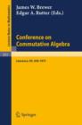 Image for Conference on Commutative Algebra