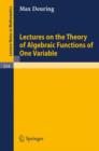 Image for Lectures on the Theory of Algebraic Functions of One Variable