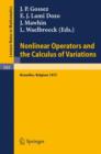 Image for Nonlinear Operators and the Calculus of Variations
