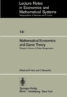 Image for Mathematical Economics and Game Theory