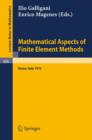 Image for Mathematical Aspects of Finite Element Methods