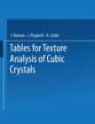 Image for Tables for Texture Analysis of Cubic Crystals