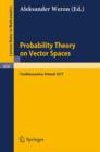 Image for Probability Theory on Vector Spaces