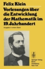 Image for Vorlesungen uber die Entwicklung der Mathematik im 19. Jahrhundert
