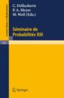 Image for Seminaire de Probabilites XIII