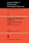 Image for Analysis and Optimization of Systems
