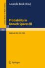 Image for Probability in Banach Spaces III