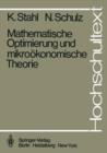 Image for Mathematische Optimierung und mikrookonomische Theorie