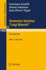 Image for Geometry Seminar &quot;Luigi Bianchi&quot; : Lectures Given at the Scuola Normale Superiore, 1982
