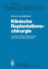 Image for Klinische Replantationschirurgie
