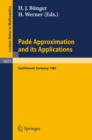 Image for Pade Approximations and its Applications