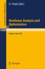 Image for Nonlinear Analysis and Optimization