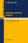Image for Zahlentheoretische Analysis : Wiener Seminarberichte 1980-82