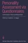 Image for Personality Assessment via Questionnaires : Current Issues in Theory and Measurement : Symposium on Personality Questionnaires : Papers