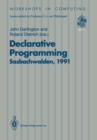 Image for Declarative Programming, Sasbachwalden 1991