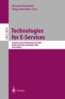 Image for Technologies for E-Services : 4th International Workshop, TES 2003, Berlin, Germany, September 8, 2003, Proceedings