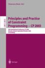 Image for Principles and Practice of Constraint Programming - CP 2003