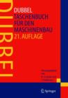 Image for Dubbel : Taschenbuch Fur Den Maschinenbau