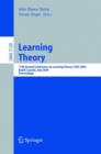 Image for Learning Theory : 17th Annual Conference on Learning Theory, COLT 2004, Banff, Canada, July 1-4, 2004, Proceedings