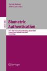 Image for Biometric Authentication : ECCV 2004 International Workshop, BioAW 2004, Prague, Czech Republic, May 15, 2004, Proceedings