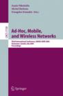Image for Ad-Hoc, Mobile, and Wireless Networks