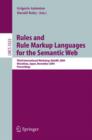 Image for Rules and Rule Markup Languages for the Semantic Web