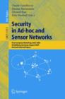Image for Security in Ad-hoc and Sensor Networks : First European Workshop, ESAS 2004, Heidelberg, Germany, August 6, 2004, Revised Selected Papers