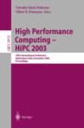 Image for High performance computing - HiPC 2003: 10th international conference, Hyderabad, India, December 17-20 2003 : proceedings