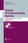 Image for Testing of communicating systems: 16th IFIP international conference, TestCom 2004, Oxford, UK, March 17-19, 2004 : proceedings