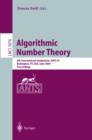 Image for Algorithmic number theory: 6th International Symposium, ANTS-VI, Burlington, VT, USA, June 13-18 2004, proceedings : 3076