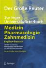 Image for Der Grose Reuter -Springer Universalworterbuch Medizin, Pharmakologie Und Zahnmedizin : Englisch-Deutsch