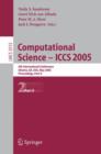 Image for Computational Science -- ICCS 2005 : 5th International Conference, Atlanta, GA, USA, May 22-25, 2005, Proceedings, Part II