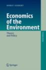 Image for Economics of the Environment: Theory and Policy