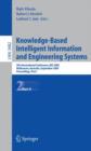 Image for Knowledge-Based Intelligent Information and Engineering Systems : 9th International Conference, KES 2005, Melbourne, Australia, September 14-16, 2005, Proceedings, Part II