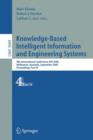 Image for Knowledge-Based Intelligent Information and Engineering Systems : 9th International Conference, KES 2005, Melbourne, Australia, September 14-16, 2005, Proceedings, Part IV