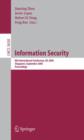 Image for Information Security : 8th International Conference, ISC 2005, Singapore, September 20-23, 2005, Proceedings