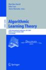 Image for Algorithmic learning theory: 15th international conference, ALT 2004, Padova, Italy, October 2-5, 2004 : proceedings